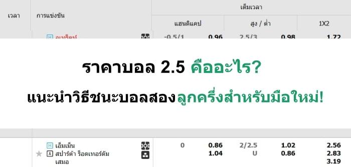 ราคาบอล 2-2.5 คือ การวิเคราะห์เจาะลึกความหมายและกลยุทธ์เดิมพันชั้นสูง